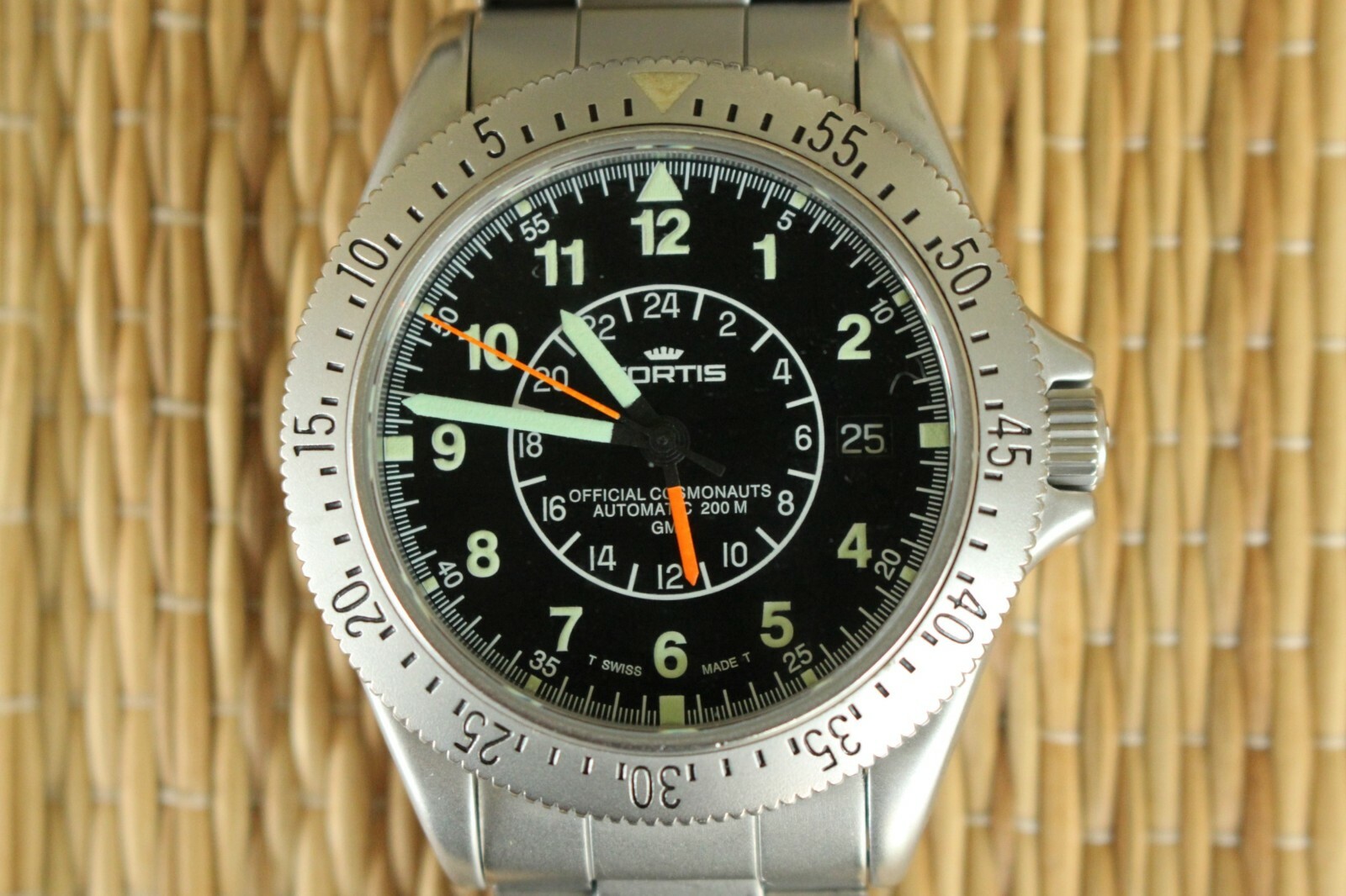 FORTIS GMT 611.22.148 200M DEPLOYMENT BRACELET COSMONAUT PILOT FORTIS GMT 611.22.148 200M DEPLOYMENT BRACELET COSMONAUT PILOT