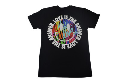 Live Through Love Mens Love Is The Answer Black Pocket Tee Shirt New S, M, XL
