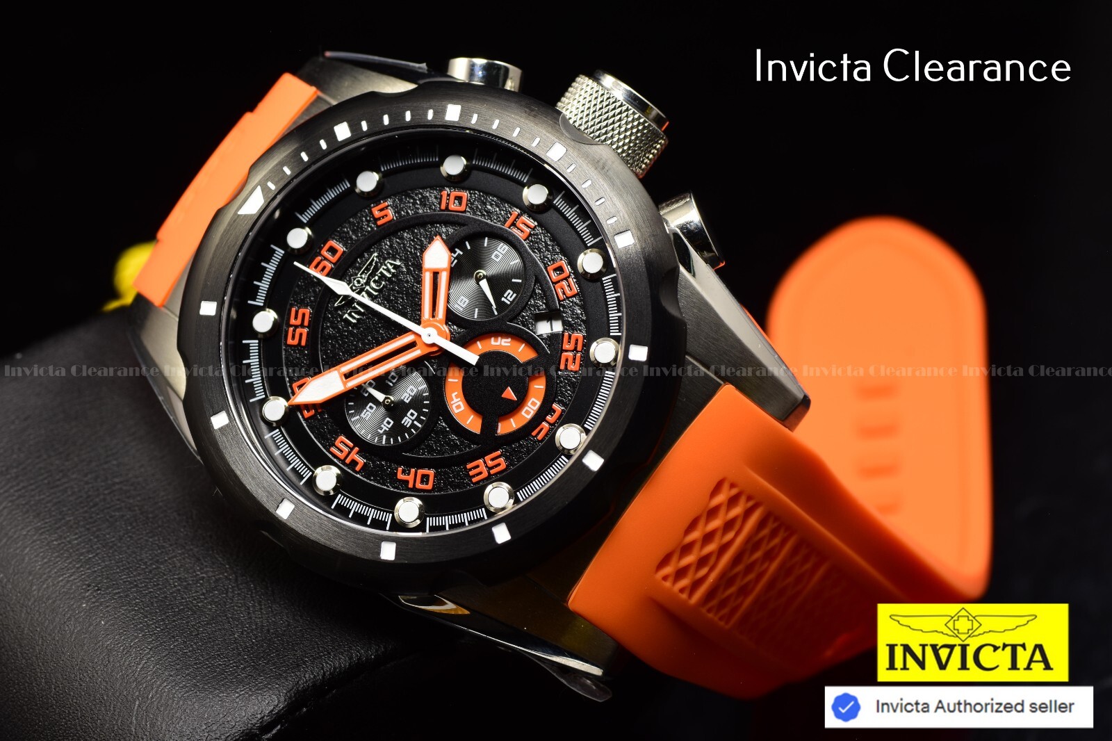 Invicta クロノグラフ 時計 ブラック/ローズゴールド ラスト1個 限定品 INVICTA インビクタ ガーフィールドクロノ