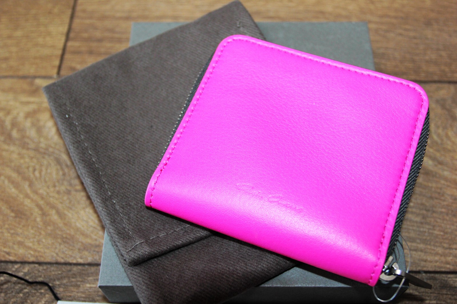 Pre-owned Rick Owens Ss23  "edfu" Zipped Wallet Pink