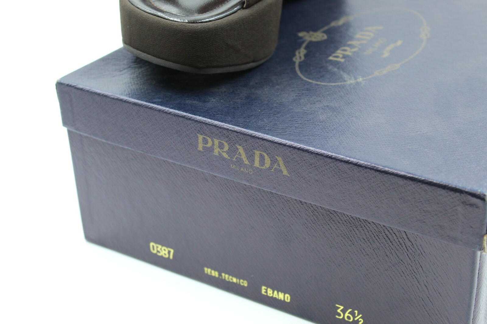 Pre-owned Prada Milano Women's Tess. Tecnico 0387 Brown Wedge Sandals