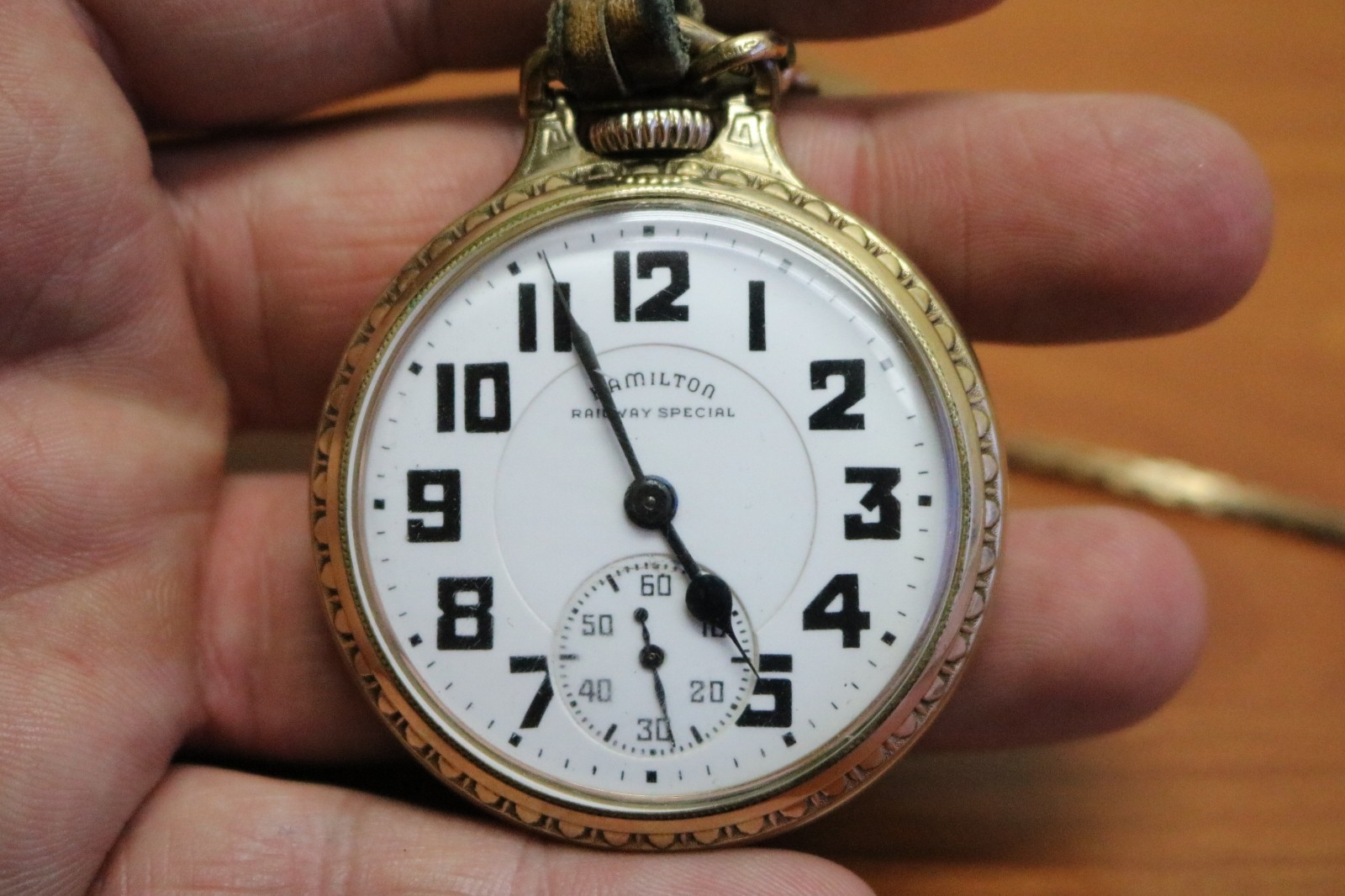 HAMILTON RAILWAY SPECIAL 992B 21 Jewel Case Pocket Watch w/ Knife 10K Wadsworth