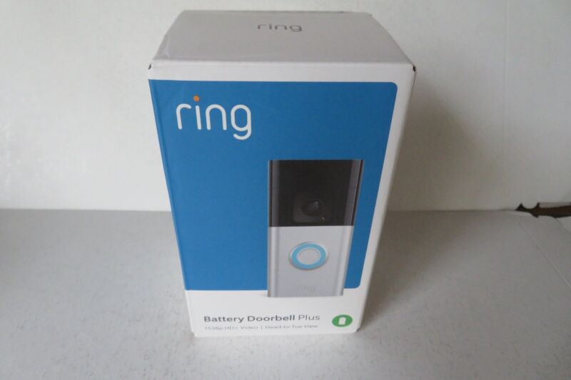 Ring  Doorbell Plus Battery 1536p Video Doorbell Camera New