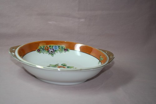 NORITAKE (M)  HAND PAINTED SERVING BOWL  MULTICOLOR  FLORAL MOTIF  MADE IN JAPAN