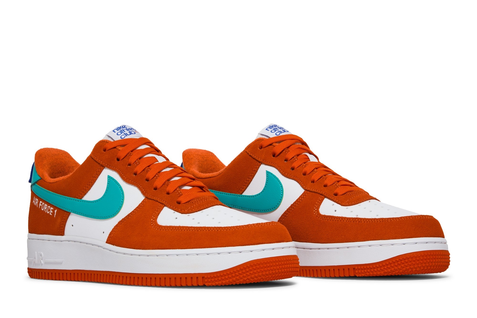 Nike Air Force 1 07 LV8 Athletic Club - Rush Orange Washed Teal