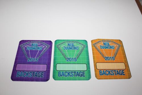 Neil Diamond - 3 x Backstage Pass unused - Lot # 8   - FREE POSTAGE