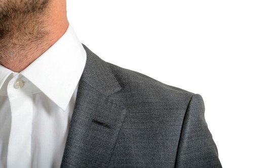 Pre-owned Hugo Boss "hutson5/gander3" Men's Wool Silk Slim Gray Two Button Suit