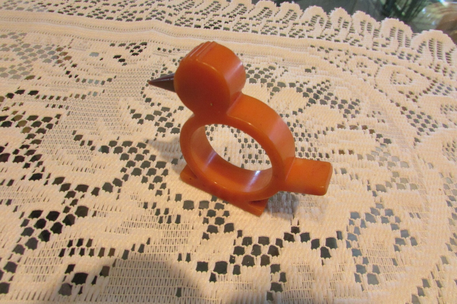 Vintage Bakelite Napkin Ring - Bird