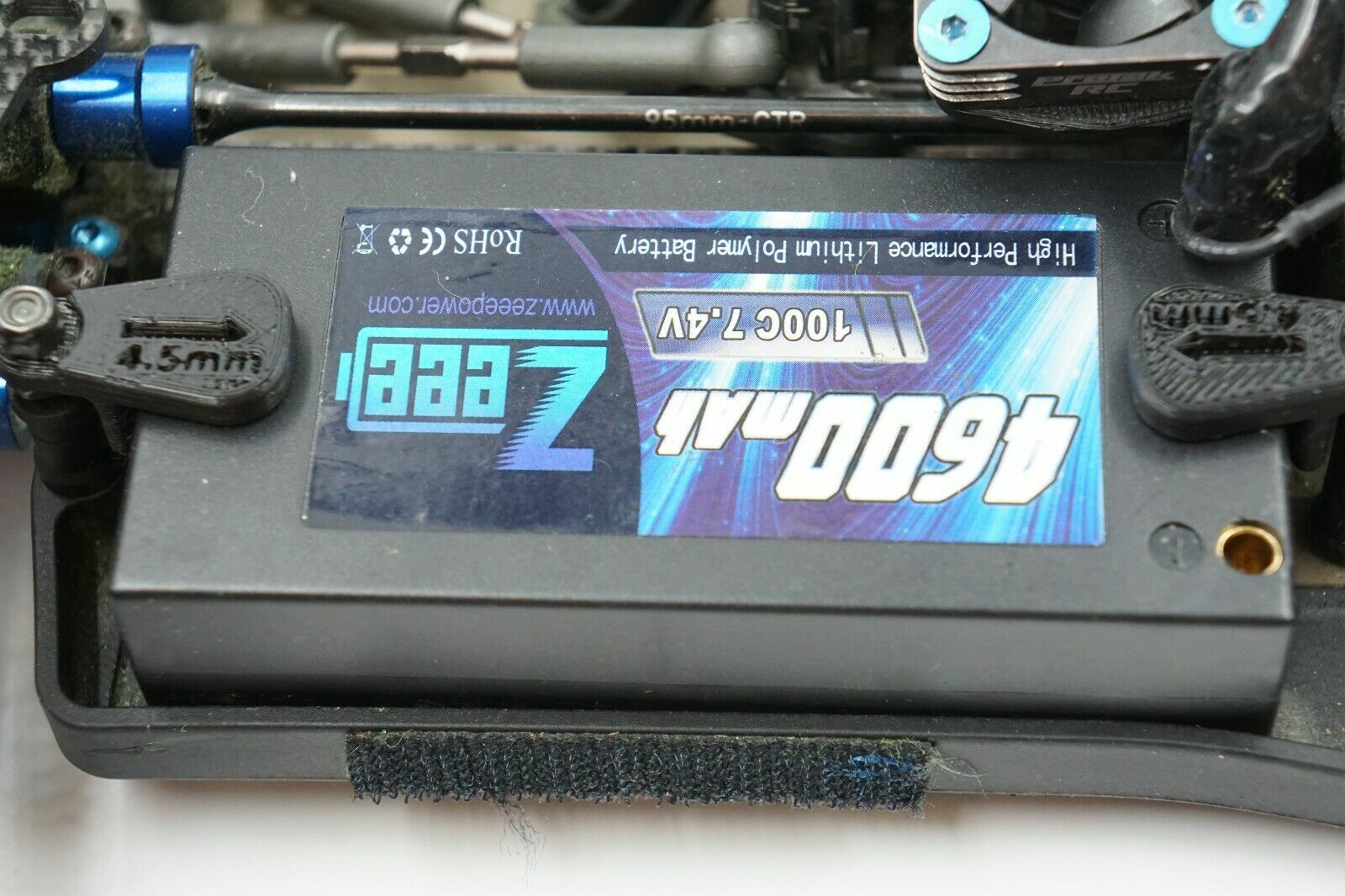 Quick-Release Battery Hold Downs for Associated B74.1, B74