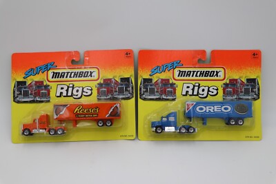 Lot Of 2 Super Matchbox Rigs OREO & REESES Semi Truck Trailers NEW