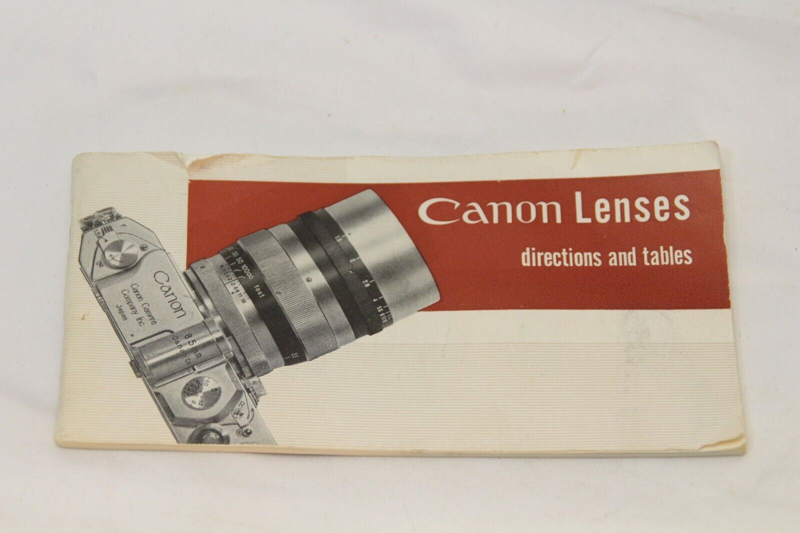 Canon Lenses Directions and Tables 1955 Booklet Canon II-S cam...