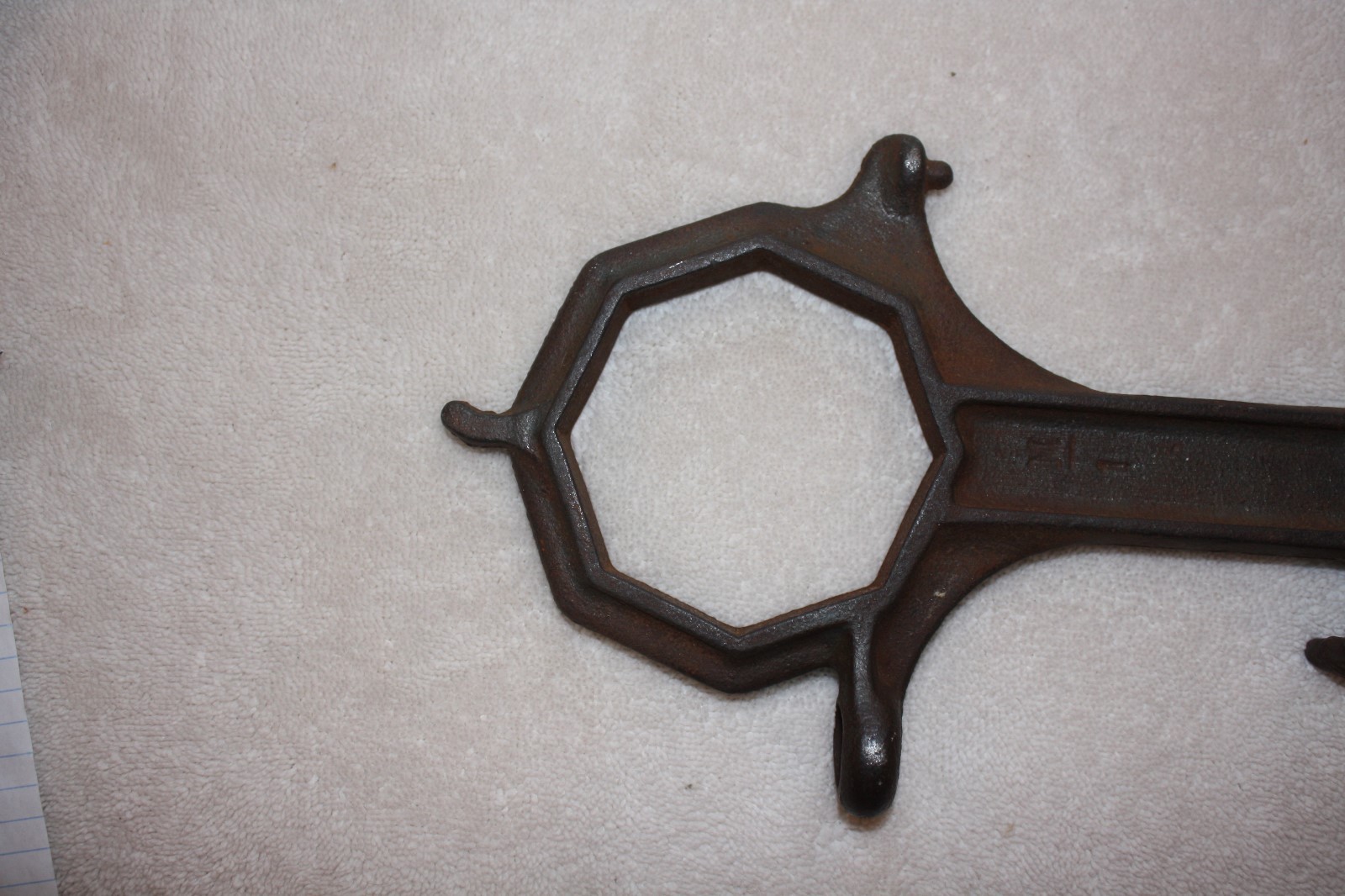Vintage Cast Iron 1 1/2 inch Fire Hydrant Wrench and Spanner Tool PP7