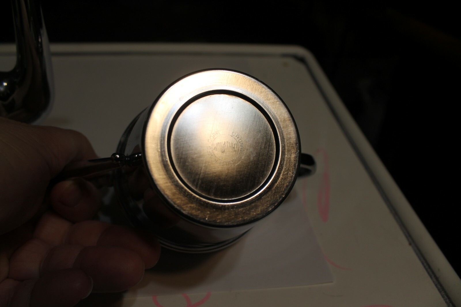 Vintage Chromium Cromwell Silver Mfg Co Tea Coffee Set w Creamer & Sugar