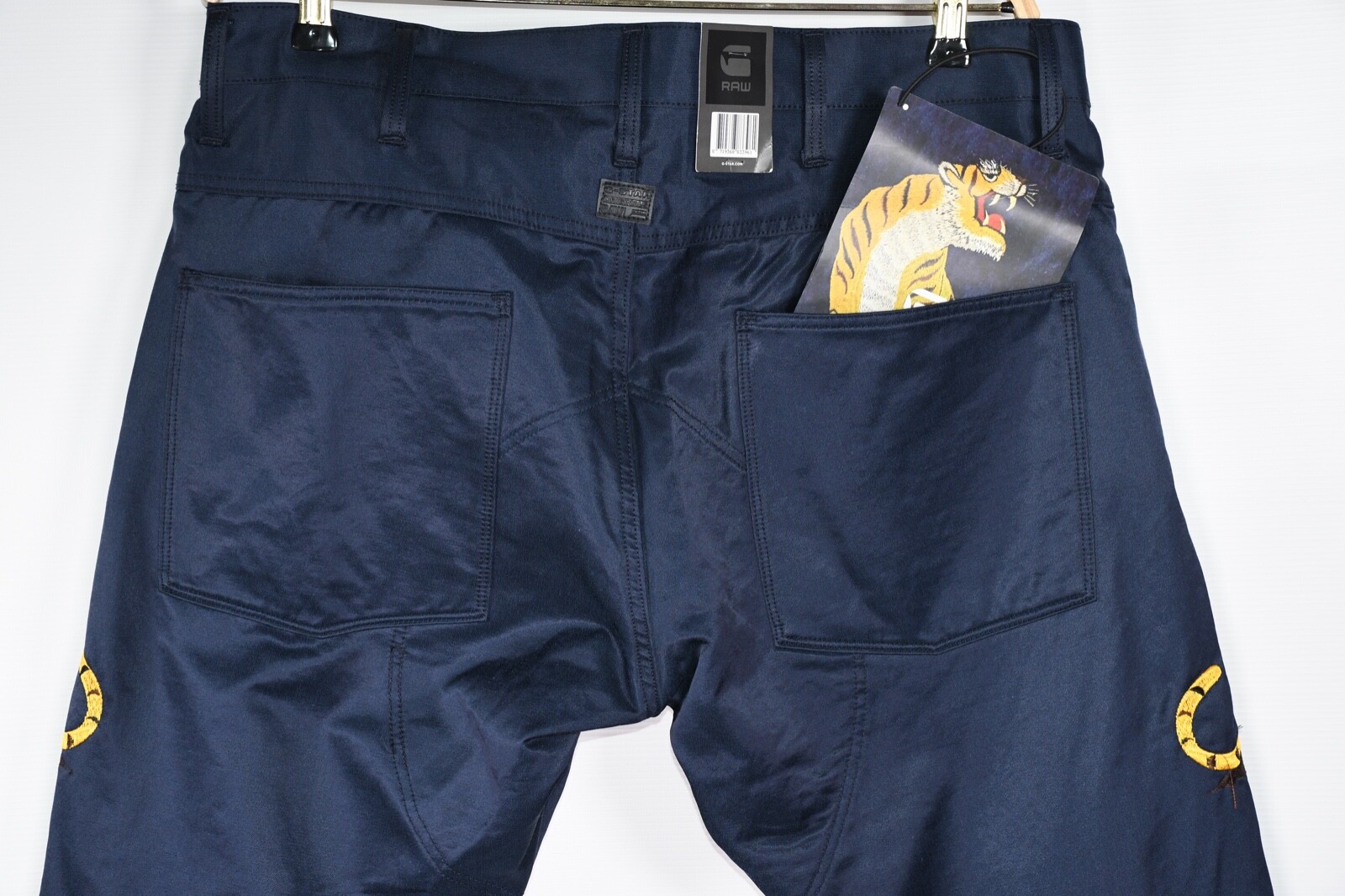 Pre-owned G-star Pharrell Williams 3d Tapered Muay Thai Sateen Men's Jeans W36/l32 In Blue