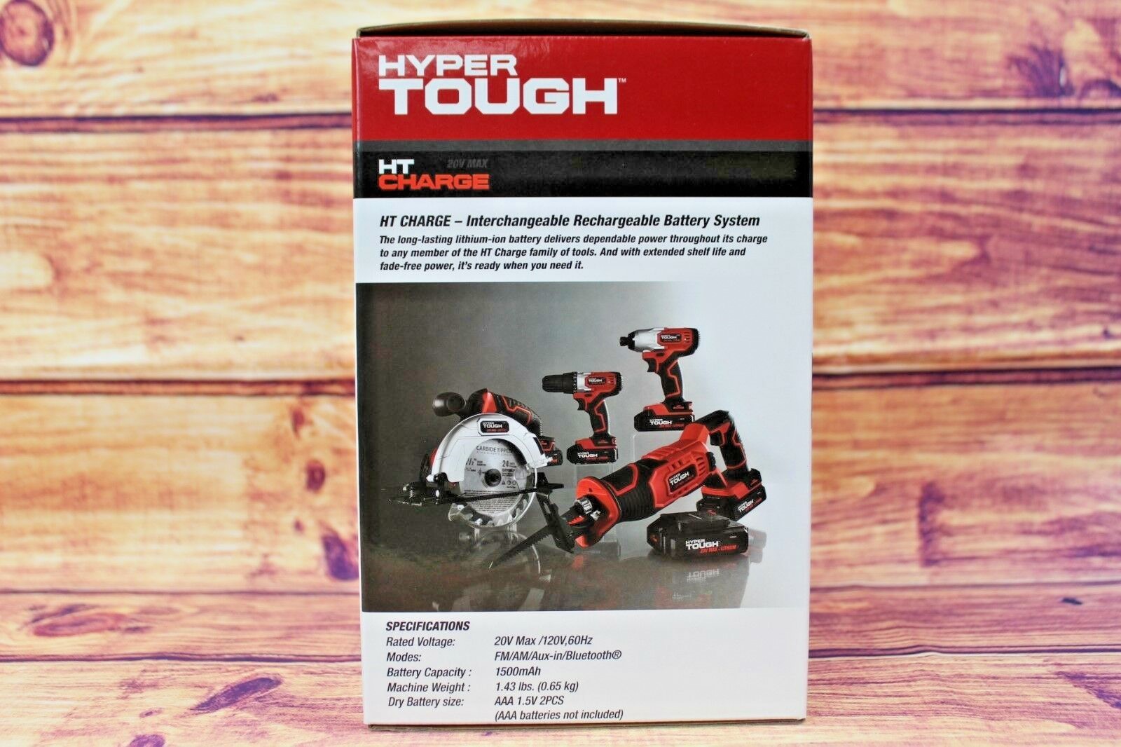 New in Box Hyper Tough 20-Volt Lithium-ion Jobsite Radio and Batterty Charger