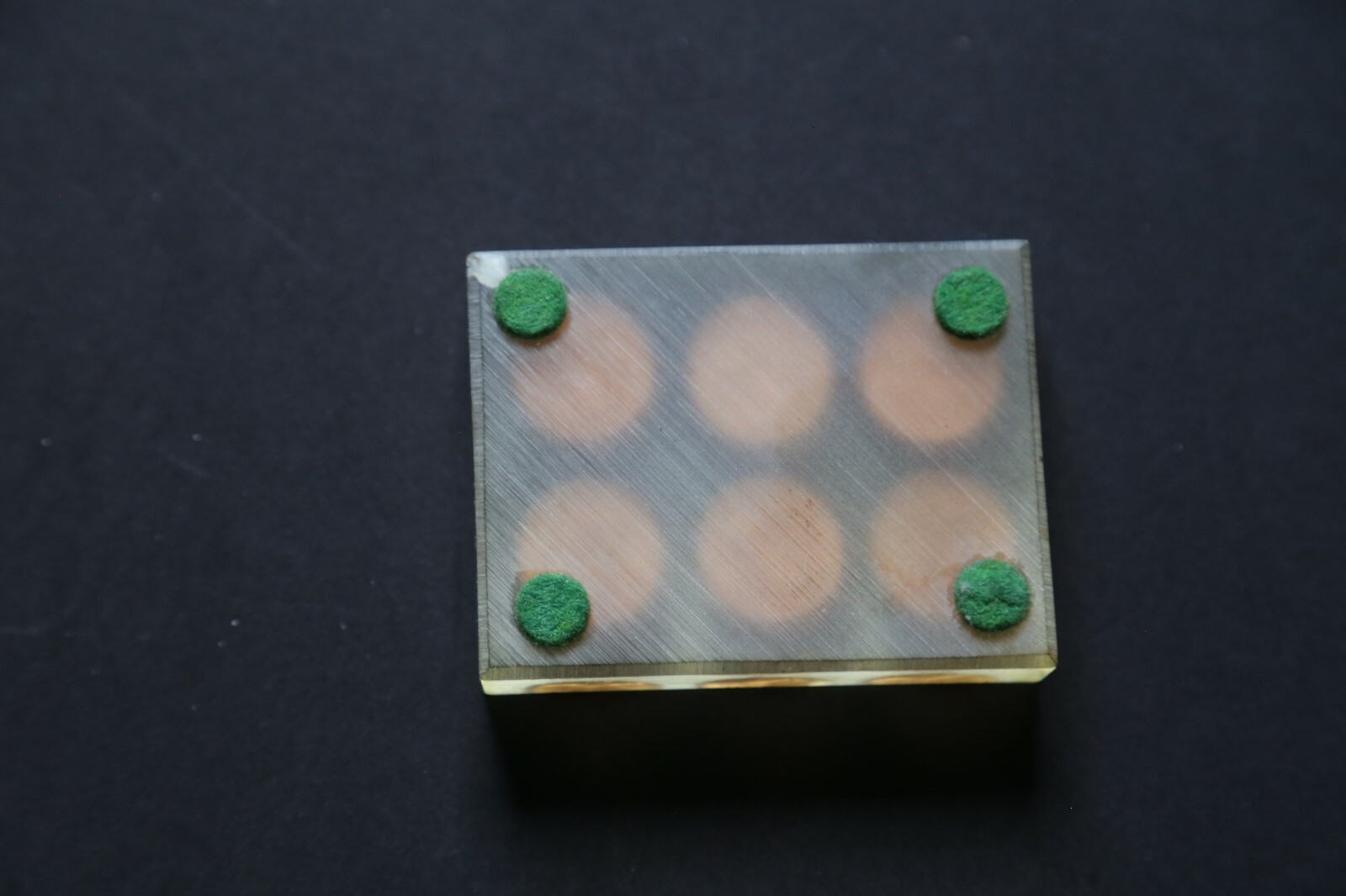 Penny Paper Weight-Six Pennies In Acrylic Slab