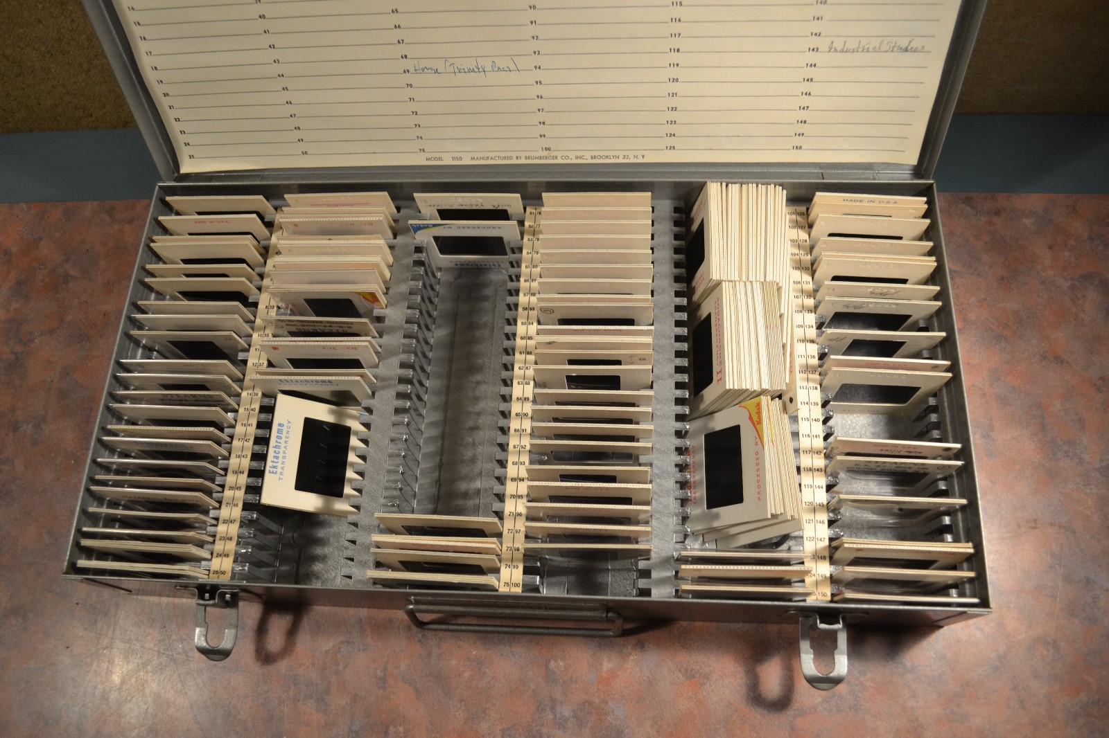 Brumberger 35mm Case With Slides Summer, Spring, Fall & Winters Scenes 1960's