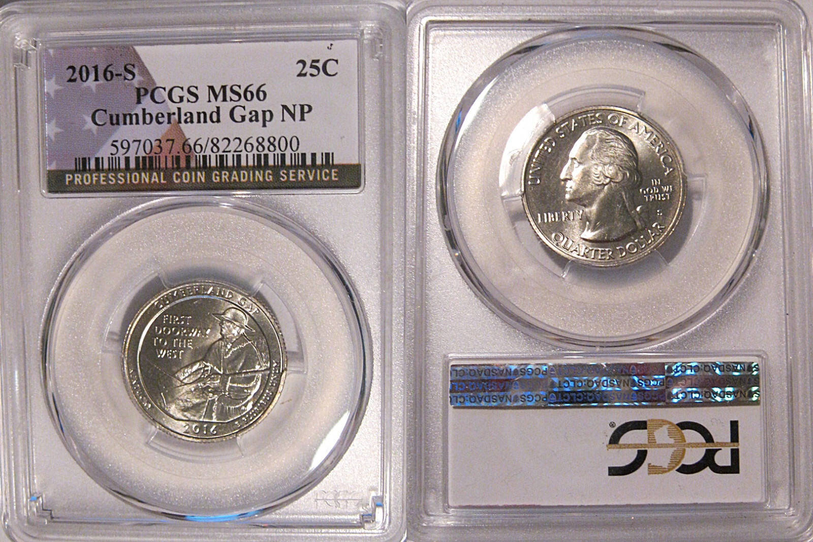 2016 S Cumberland Gap NP Quarter 25c PCGS MS66 | eBay