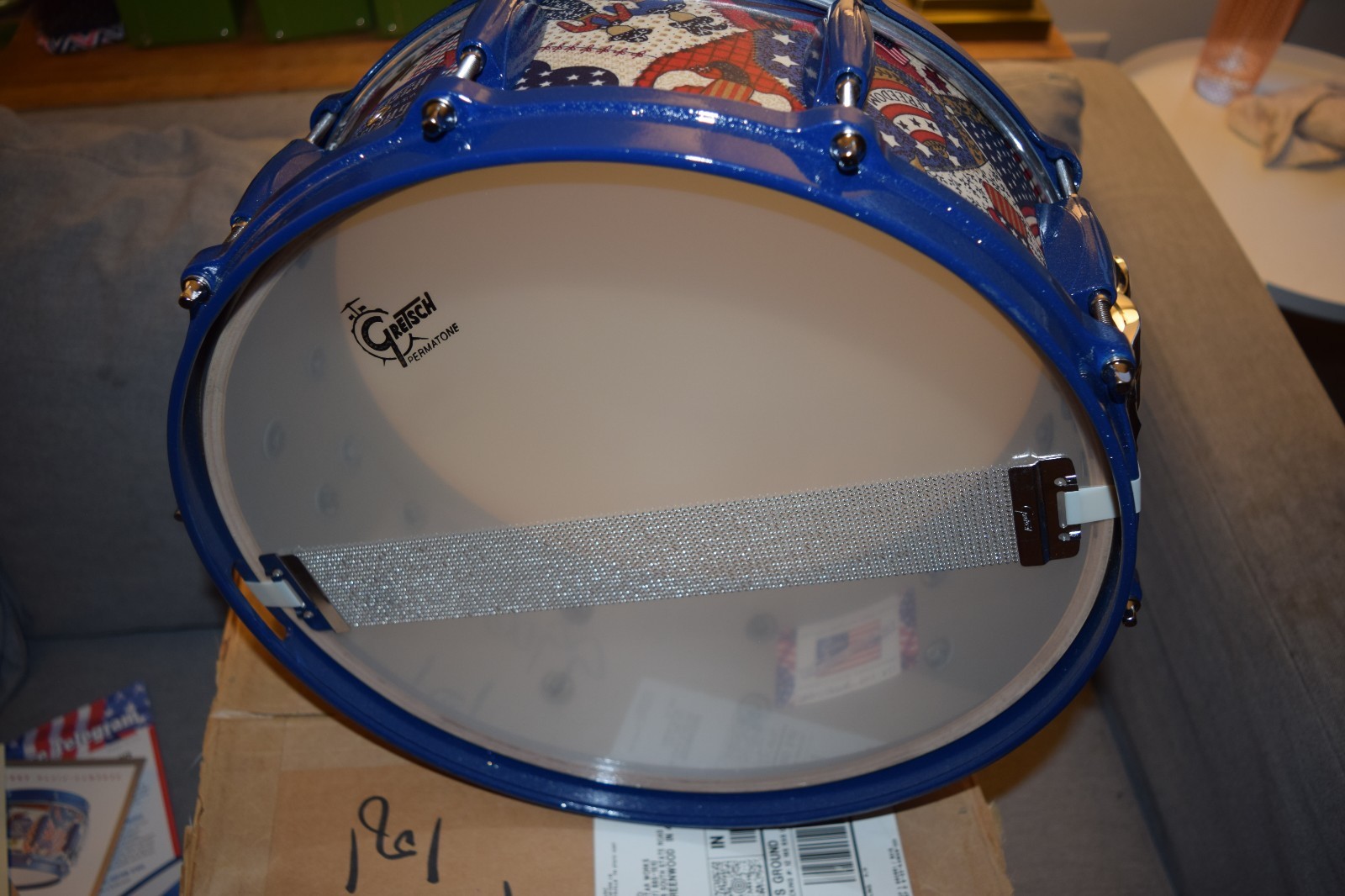 2002 Gretsch 75th Anniversary Harvey Mason Broadkast Snare Drum GAV4157GBA