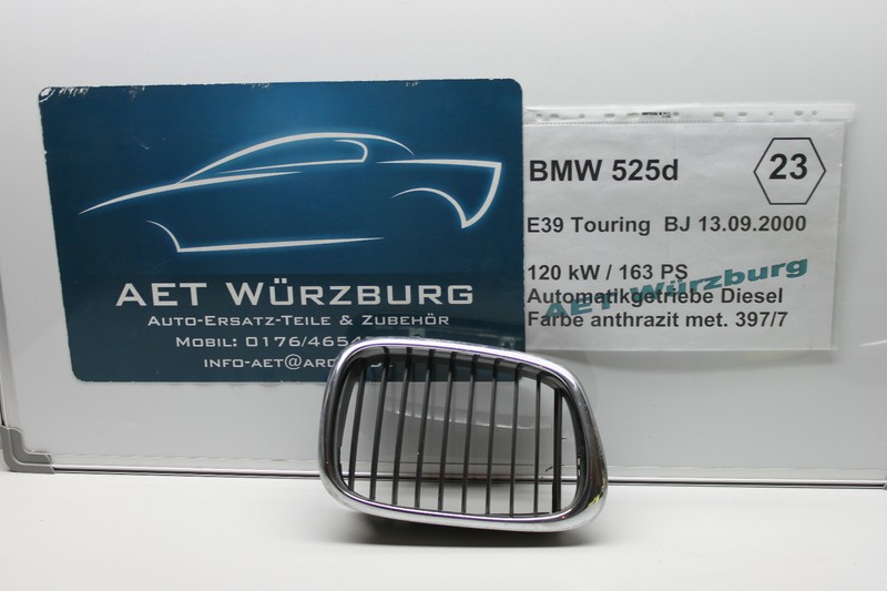 KÃ¼Hlergrill Frontgrill 8159316 Niere Rechts Chrom * Bmw E39 * Int23