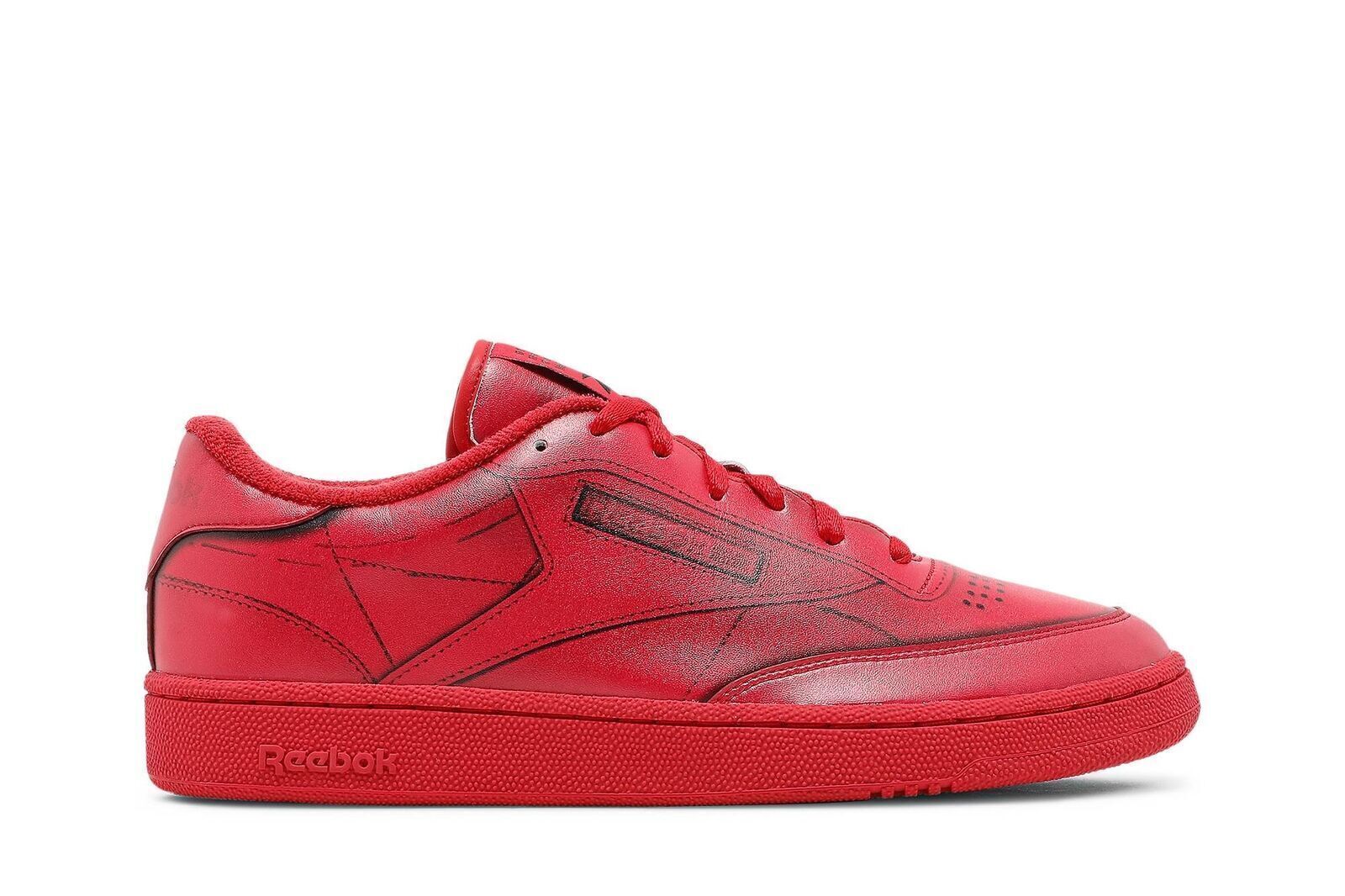 紅 Reebok Maison Margiela x Club C 'Vector Red' H02408 Men's