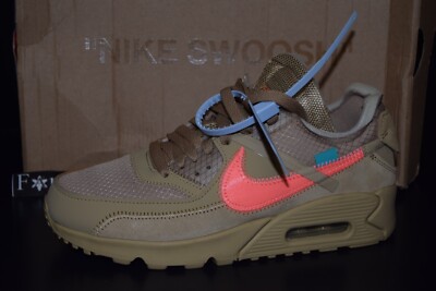 Nike X OFF-WHITE Air Max 90 Desert Ore AA7293 200 Virgil Abloh RARE