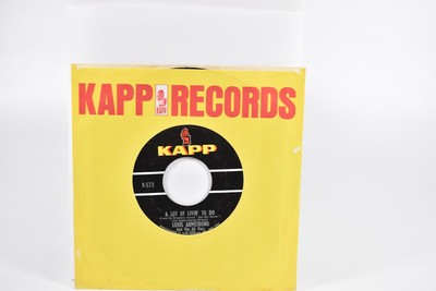 Louis Armstrong Single Hello Dolly, A lot of Livin' To Do, Kapp Records 45 RPM 