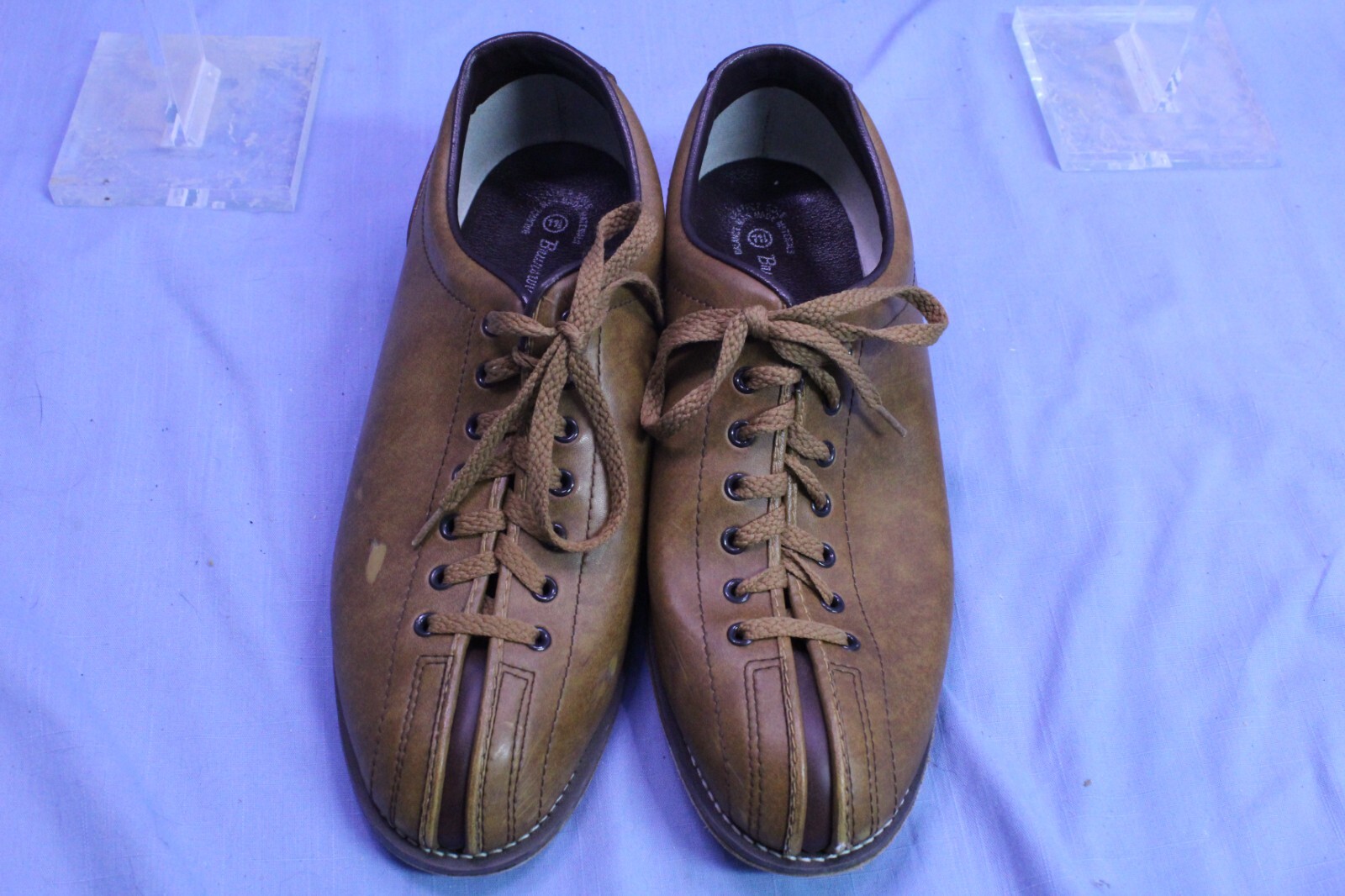 Vintage Brunswick Bowling Shoes Brown Leather Men's 6F Split