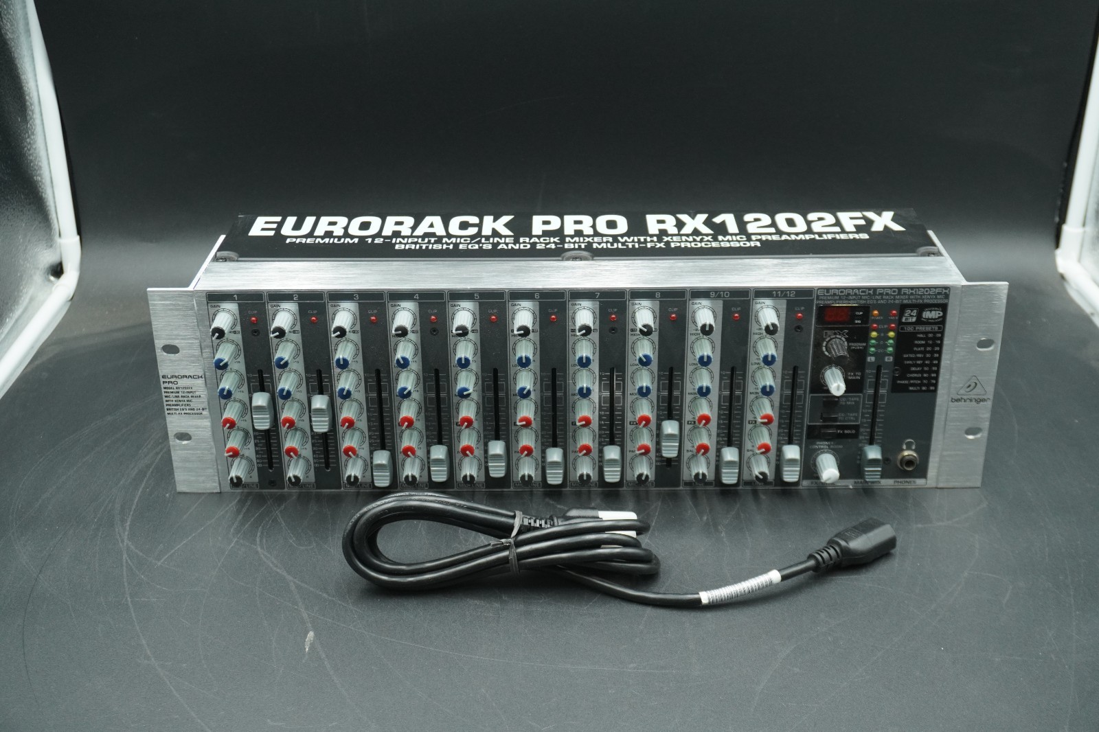 EURORACK PRO RX1202FX Premium 12-Input Mic⁄Line Rack Mixer