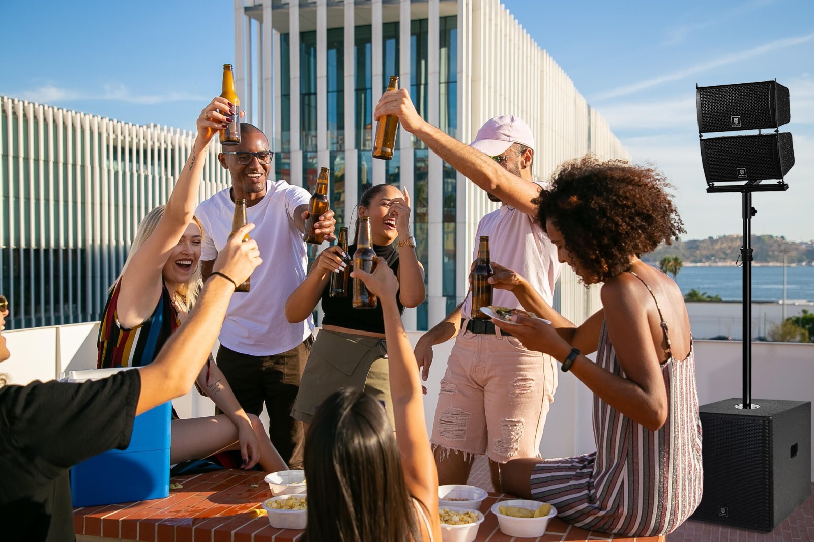 proreck CLUB 6000 15'' 6000W Stereo PA Speaker System Combo Set 4 Line Arrays