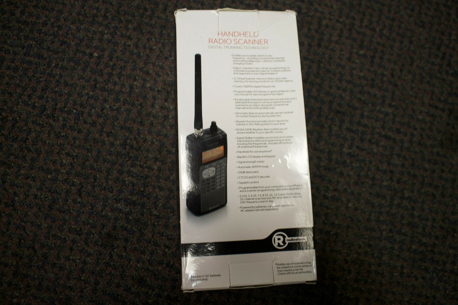 Radioshack Handheld Radio Scanner 2000651 PRO-651