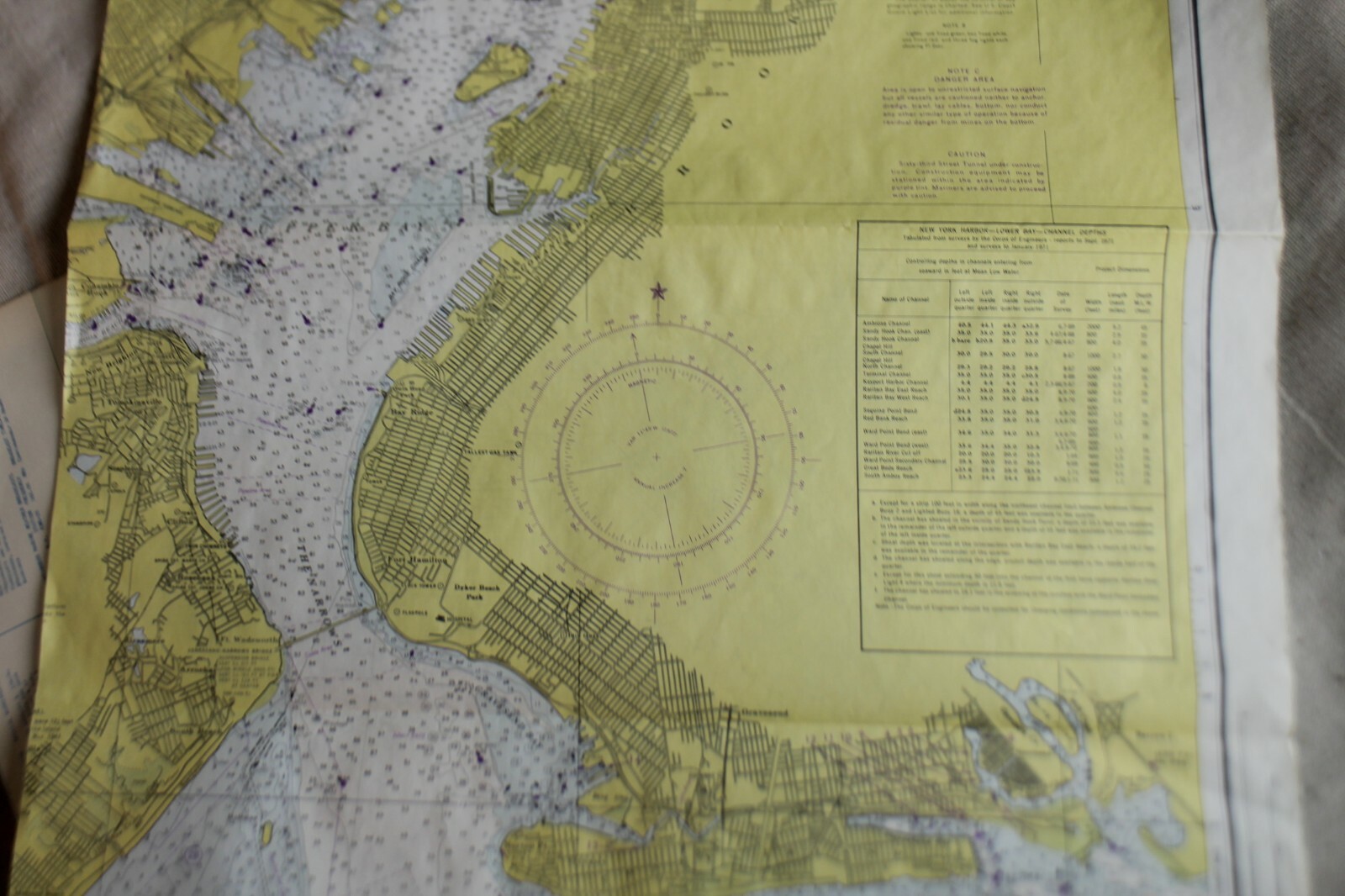 1972 VINTAGE - NAUTICAL CHART - 369-SC - NEW YORK HARBOR