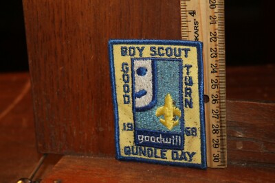 Vintage Embroidered Patch Boy Scouts 1968 Goodwill Bundle Day 