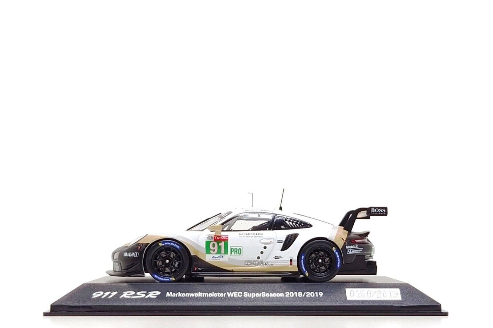 Spark 1:43 Porsche 911 RSR #91 World Champion WEC Super Season 2018/2019 Spark 1:43 Porsche 911 RSR #91 World Champion WEC Super Season 2018/2019