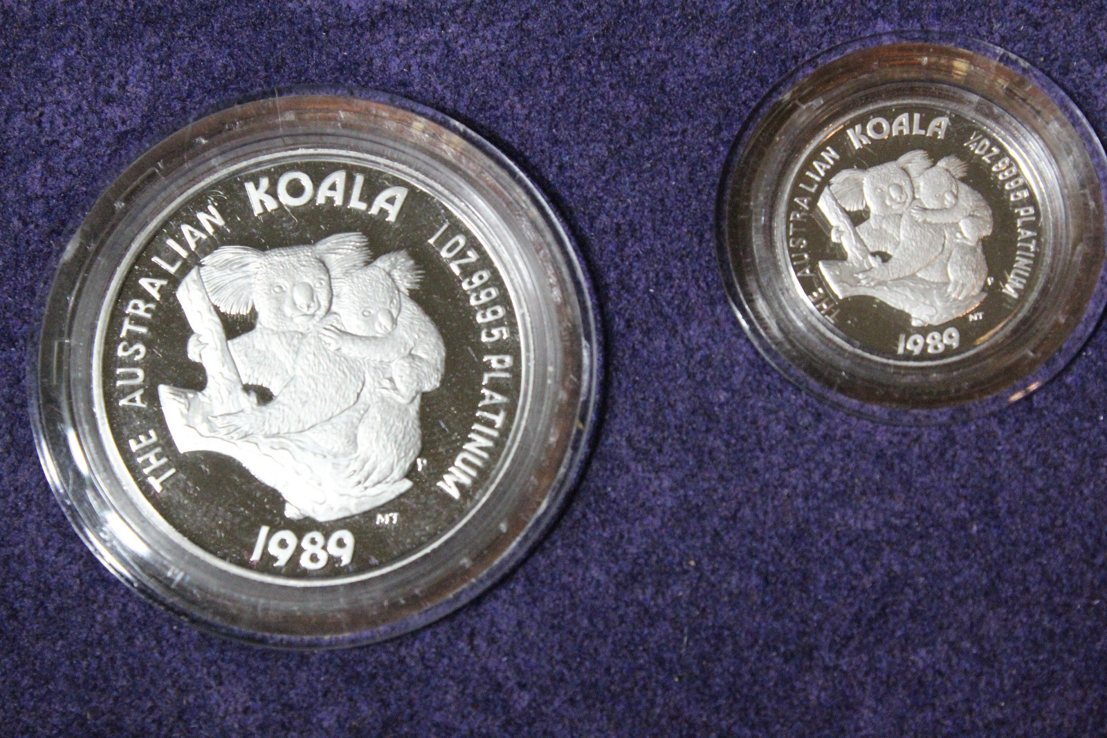 1989 Australia 5-Coin Platinum Koala Proof Set 1.9 oz Original Packaging #2158