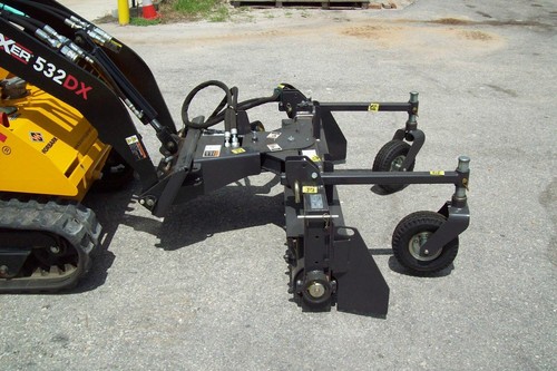 Harley Mini Landscape Rake D4M, Fits Mini Skid Steer Loader, Manual Angle