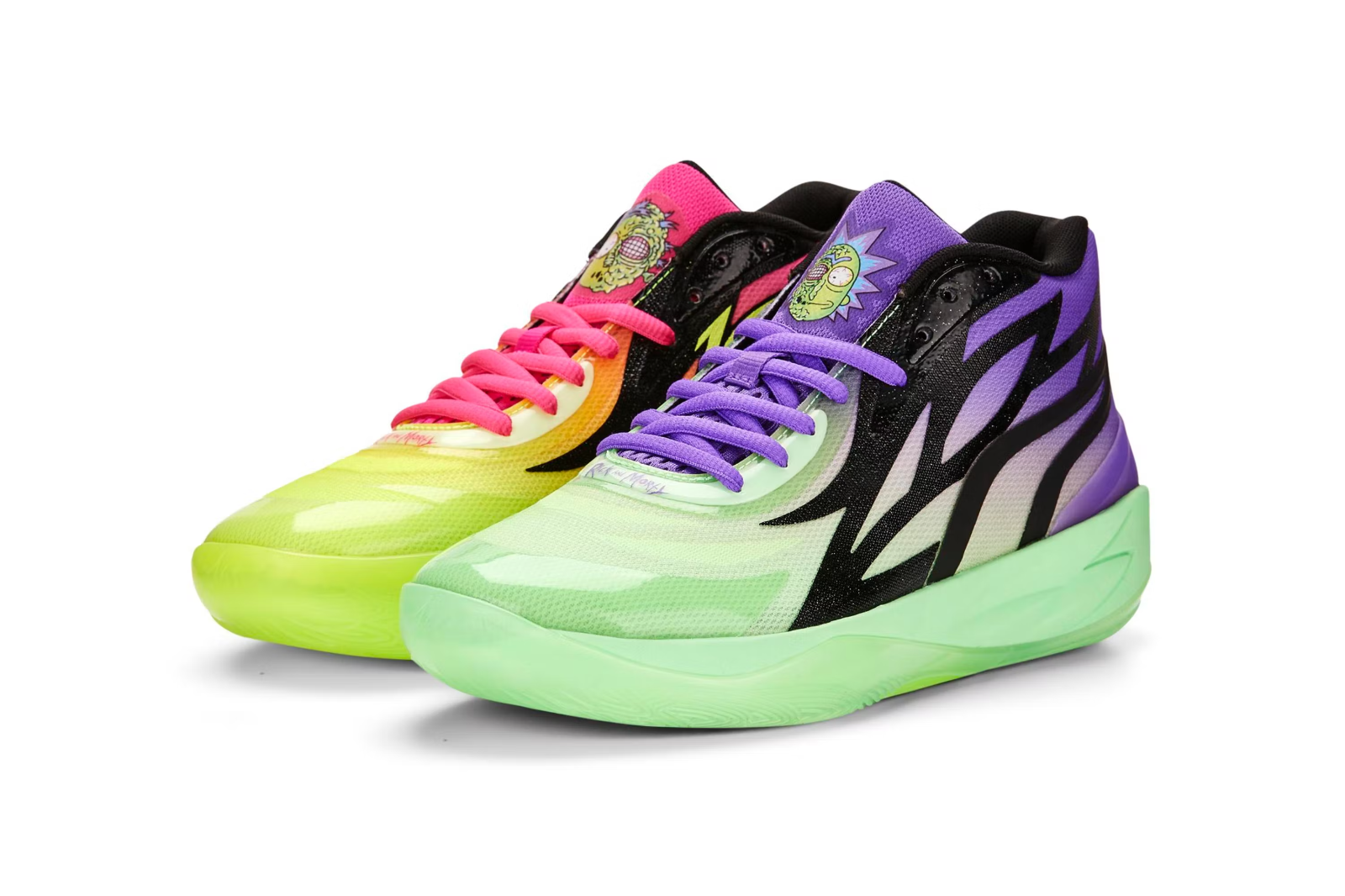 Pre-owned Puma X Lamelo Ball Mb.02 Rick & Morty 377411-02 Men's Size In Multicolor