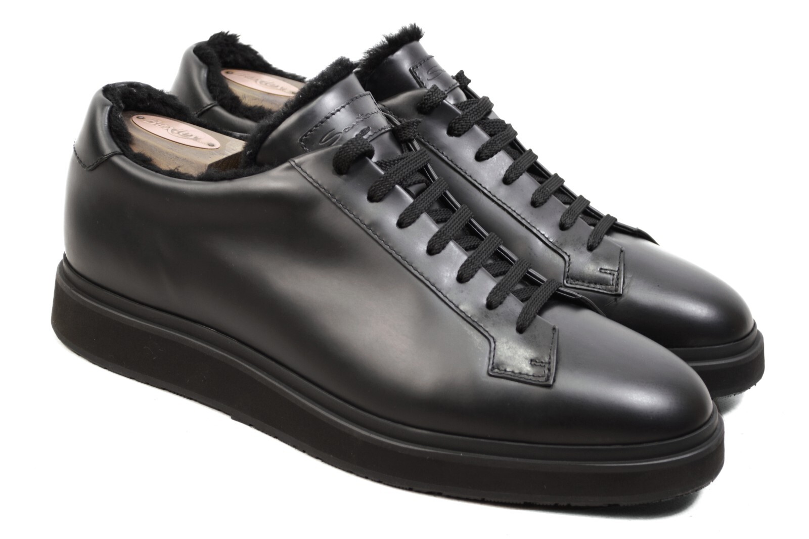 Santoni FUR winter sneakers lace up carmina mens UK 11/ US12