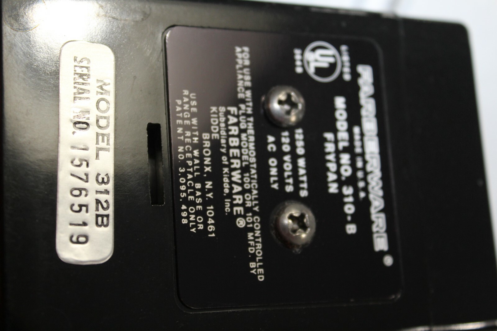 Vintage Farberware Electric Frypan 310-b Stainless Steel 12