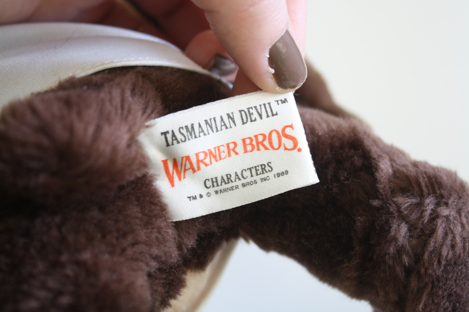 NEW Vtg TASMANIAN DEVIL 1989 Plush! Taz Stuffed Animal NWT Looney Tunes