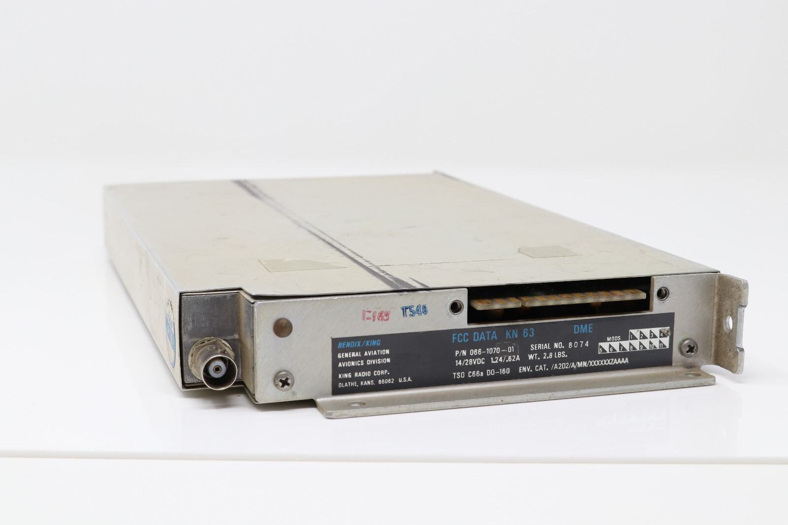 Bendix King KN-63 DME Transceiver P/N 066-1070-01 14/28 VDC