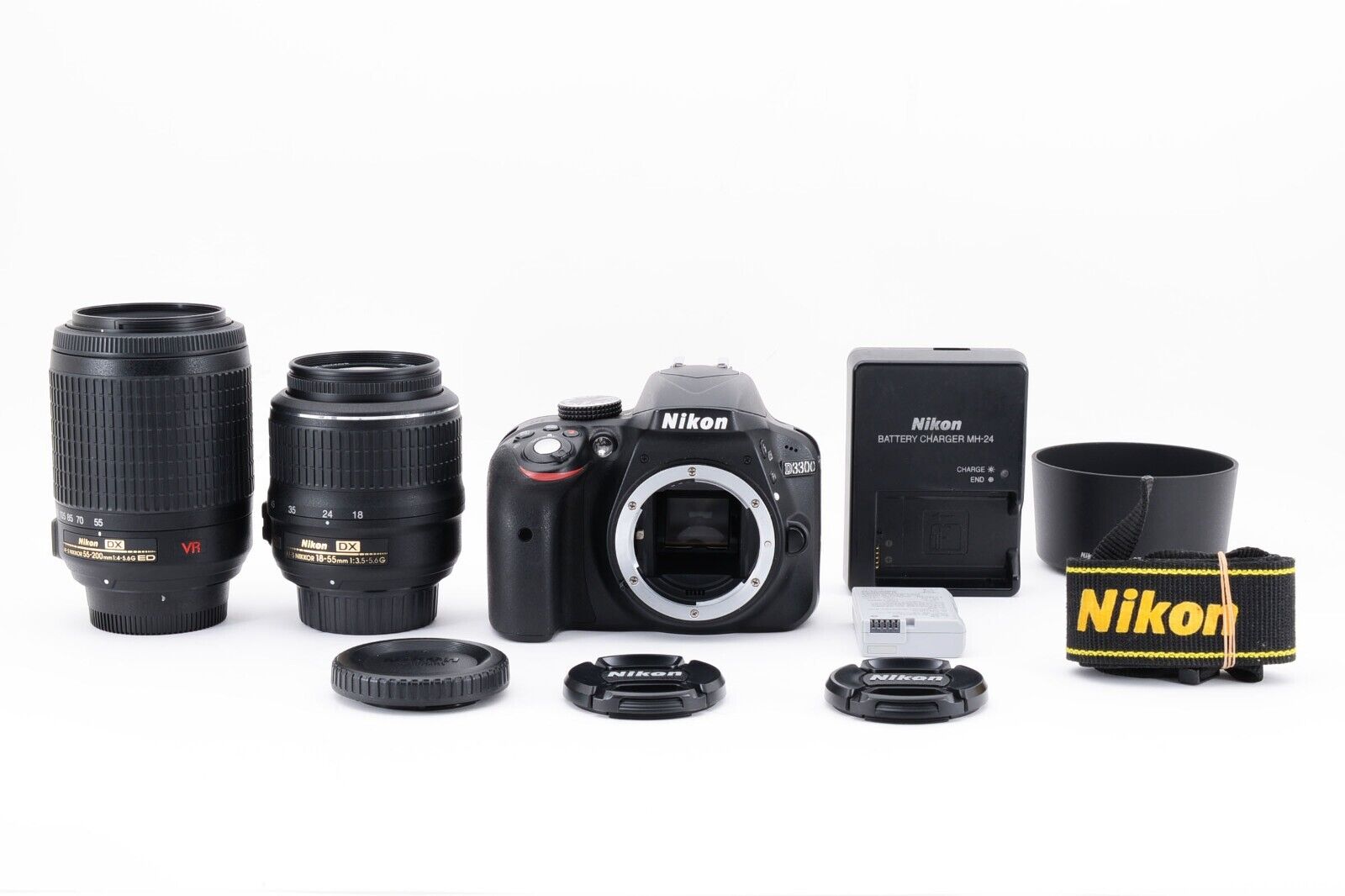 Nikon d3300 w/18-55mm 55-200mm vr double zoom kit From JPN Nikon d3300 w/18-55mm 55-200mm vr double zoom kit From JPN