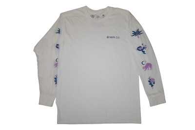 Neff Mens Neff Co. Long Sleeve White Shirt NWT M