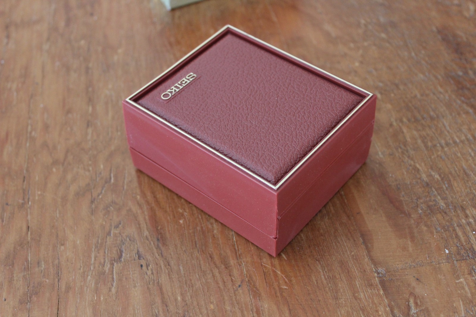 Vintage Red Seiko Watch Box Hard Plastic Case & Box Only Empty NO WATCH!!!