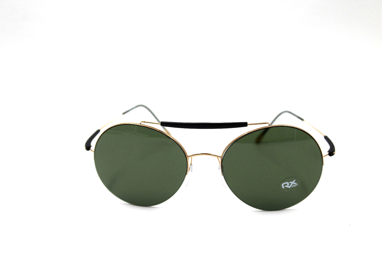 Pre-owned Silhouette Adventurer 8659 6228 Gold Black/green Lens Authentic Sunglasses