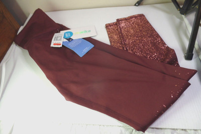 Marika Leggings Med. Tawny Port Ombre Foil 27'' Dry Wik Pants NWT