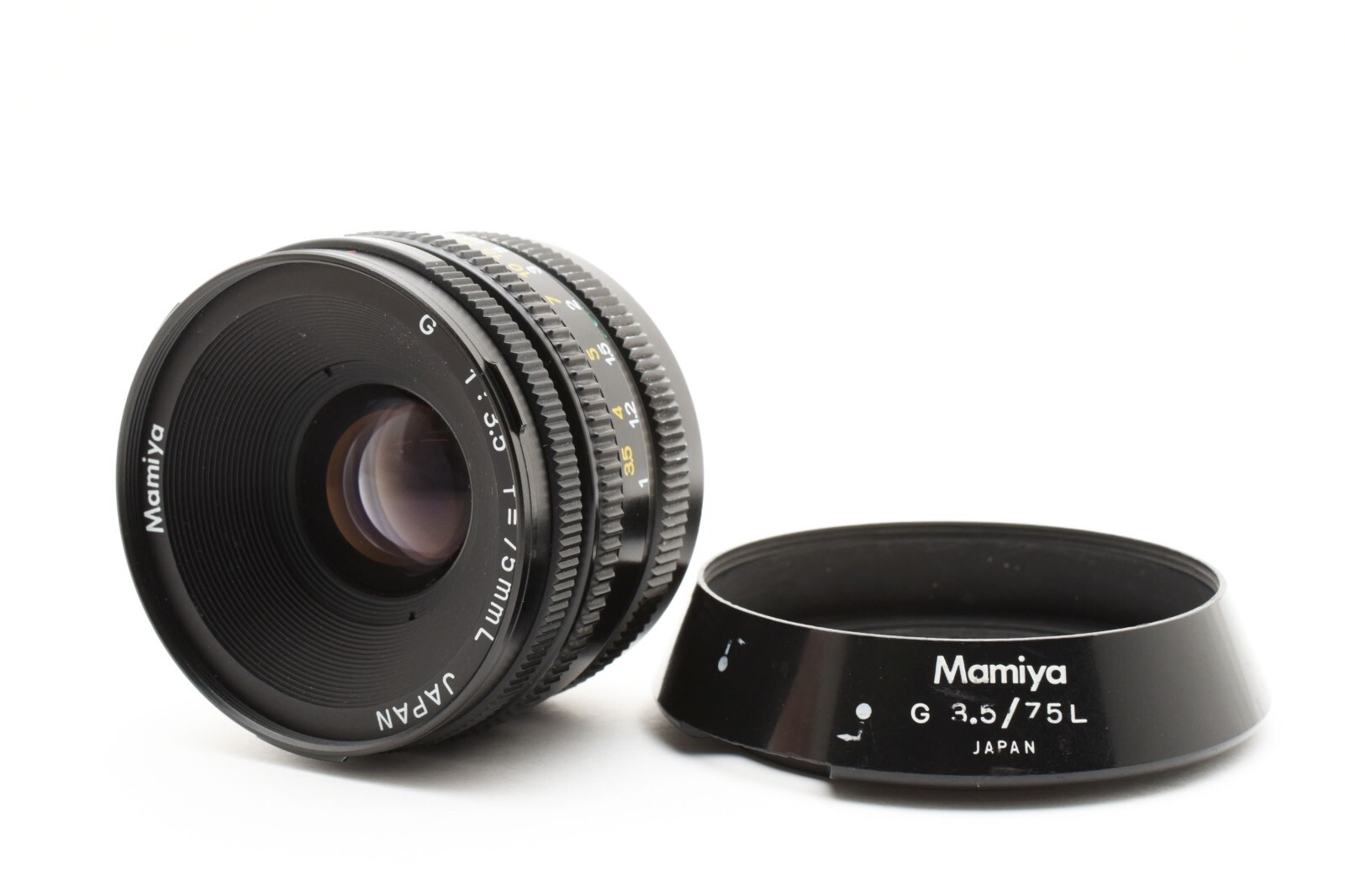 マミヤ Mamiya G 75mm F3.5 L Near Mint] Mamiya G 75mm f3.5 L Lens For New Mamiya 6 From