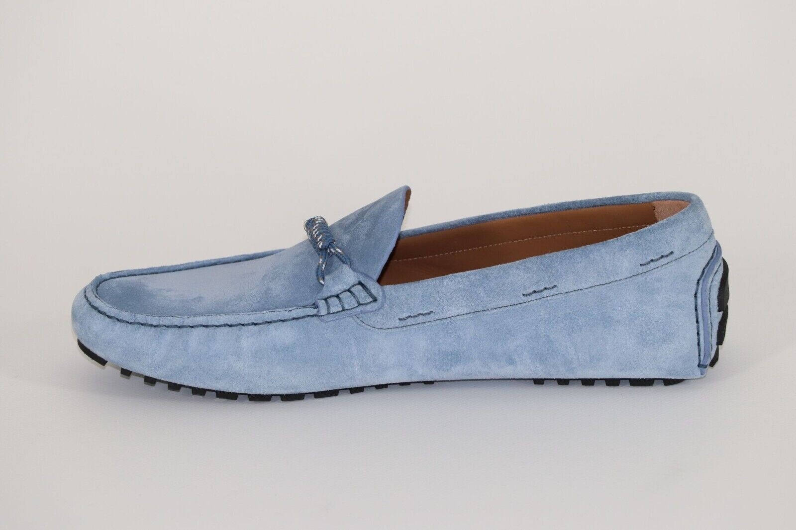 Pre-owned Hugo Boss Mocassins, Mod. Driver_mocc_sdbd, Size 42, Uk 8, Us 9, Made In Italy In Blue