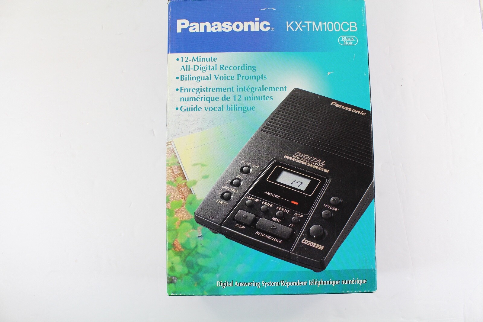New Panasonic KX-TM100CB Messaging Digital Answering System Black