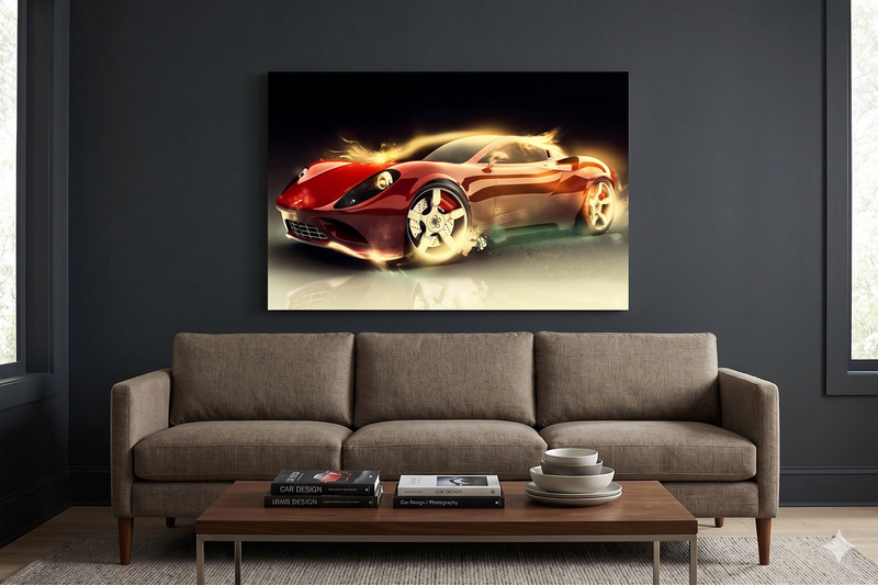 Ferrari Hot Wheels   - CANVAS OR PRINT WALL ART